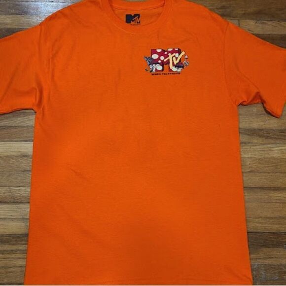2/$30 Fashion Nova MTV Mushrooms Short Sleeve Tee - Orange - Picture 4 of 8